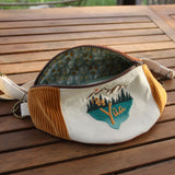 Sac Banane en Velours Côtelé et Tissu Brodé Mountains By Yùa