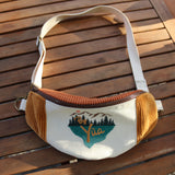Sac Banane en Velours Côtelé et Tissu Brodé Mountains By Yùa