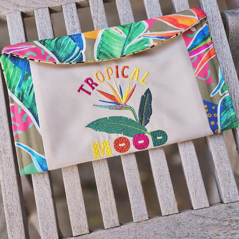 Pochette brodée Tropical Mood