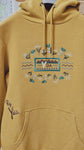 Sweat à capuche / Hoodie Brodé Jaune By Yùa Fleuri