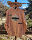 Sweat Hoodie Dirty Rose Brodé Montagne & Lake Paradise