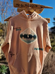 Sweat Hoodie Dirty Rose Brodé Montagne & Lake Paradise