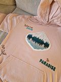 Sweat Hoodie Dirty Rose Brodé Montagne & Lake Paradise